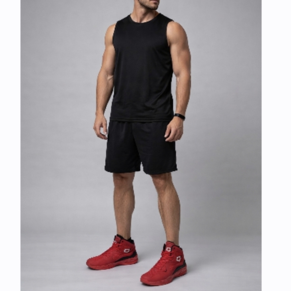 Q4 Basketball Racing Red Sneaker Shoes - Picture 2 of 9